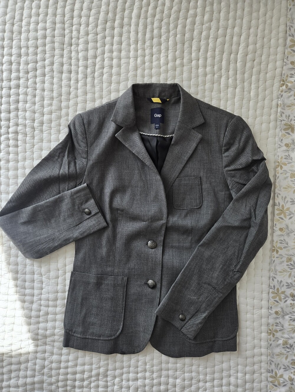 GAP Gray Women's Single-Breasted Blazer Size 2